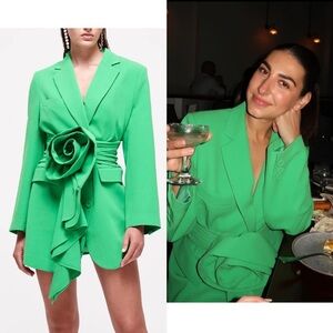 Rachel Gilbert Santiago Jacket Dress in Green